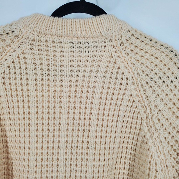 Vintage Cornel SZ M Ivory Wool Fisherman Chunky Thick Cable Knit Grandpa Sweater - Picture 5 of 5